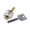 Transparent Practice safety Lock Core (Semicircle Key) for Locksmith Training